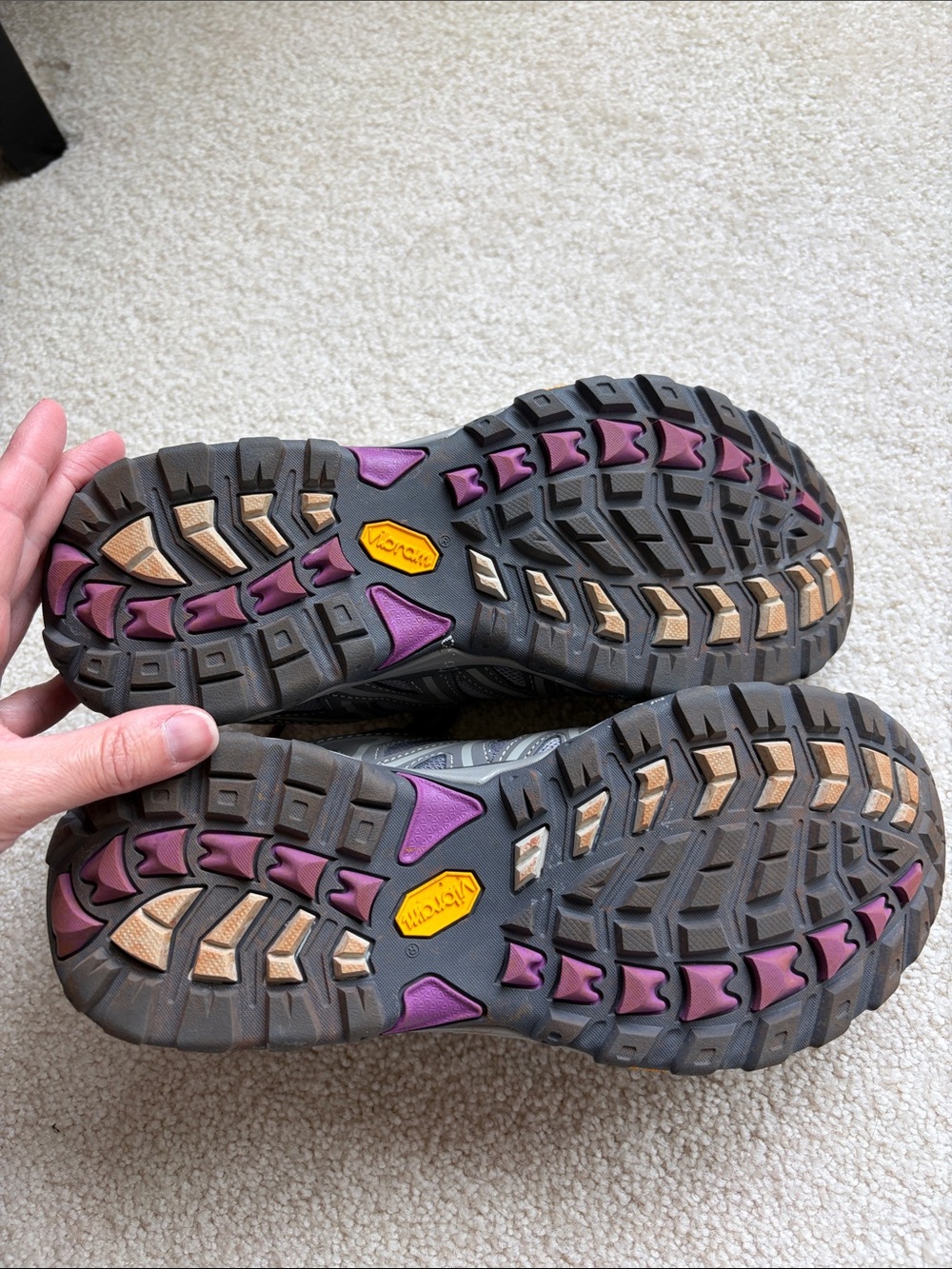 Eddie Bauer Women's Pro Vibram Gray Trail Sneakers with Purple Accents EUC - Picture 5 of 7